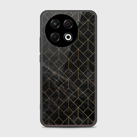 Tecno Spark 30 Pro - Black Marble Series - HQ Premium Shine Durable Shatterproof Case