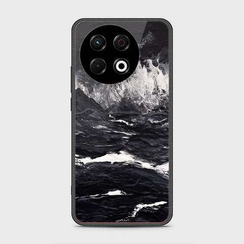 Tecno Spark 30 Pro - Black Marble Series - HQ Premium Shine Durable Shatterproof Case