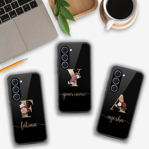 Tecno Spark 40 Pro - Personalized Alphabet Series - HQ Ultra Shine Premium Infinity Glass Soft Silicon Borders Case