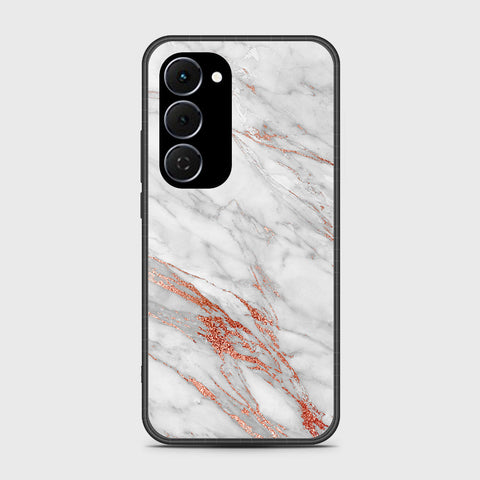 Tecno Spark 40 Pro Plus - White Marble Series - HQ Ultra Shine Premium Infinity Glass Soft Silicon Borders Case