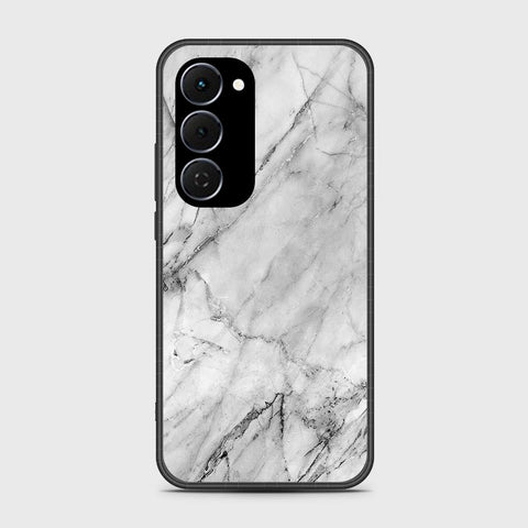 Tecno Spark 40 Pro Plus - White Marble Series - HQ Ultra Shine Premium Infinity Glass Soft Silicon Borders Case