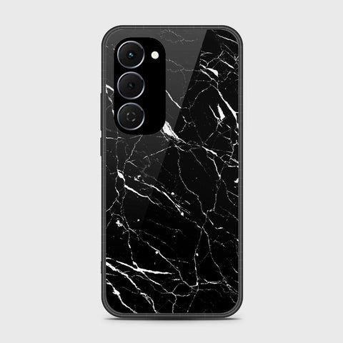 Tecno Spark 40 Pro Plus - Black Marble Series - HQ Ultra Shine Premium Infinity Glass Soft Silicon Borders Case