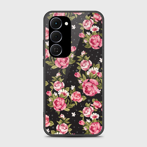 Tecno Spark 40 Pro Plus - Floral Series - HQ Ultra Shine Premium Infinity Glass Soft Silicon Borders Case