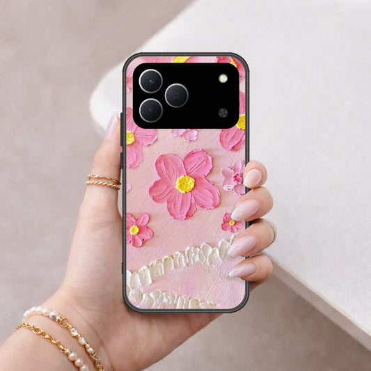 Tecno Spark 50 4G Cover - Floral Series - Design 2 - Pink - HQ Premium Shine Durable Shatterproof Case