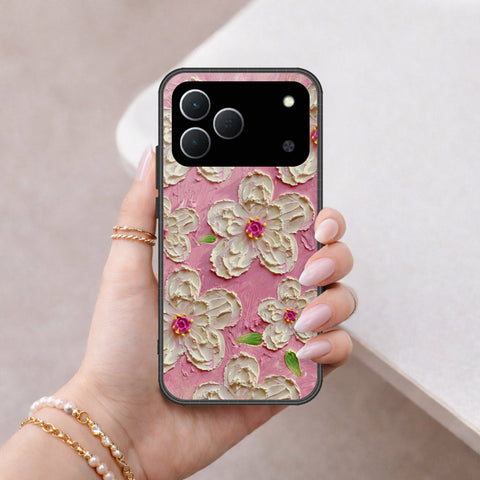 Tecno Spark 50 4G Cover - Floral Series - Design 5 - Pink & White - HQ Premium Shine Durable Shatterproof Case