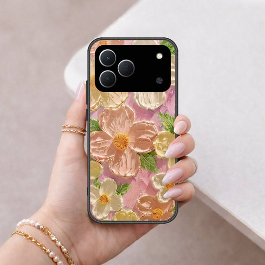 Tecno Spark 50 4G Cover - Floral Series - Design 11 - White & Green - HQ Premium Shine Durable Shatterproof Case