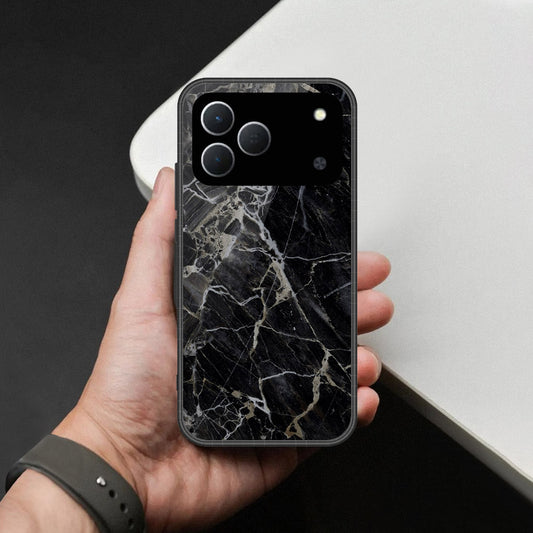 Tecno Spark 50 4G Cover - Black Marble Series - HQ Premium Shine Durable Shatterproof Case