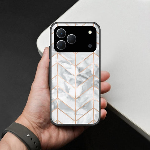 Tecno Spark 50 4G Cover - White Marble Series 2 - HQ Premium Shine Durable Shatterproof Case