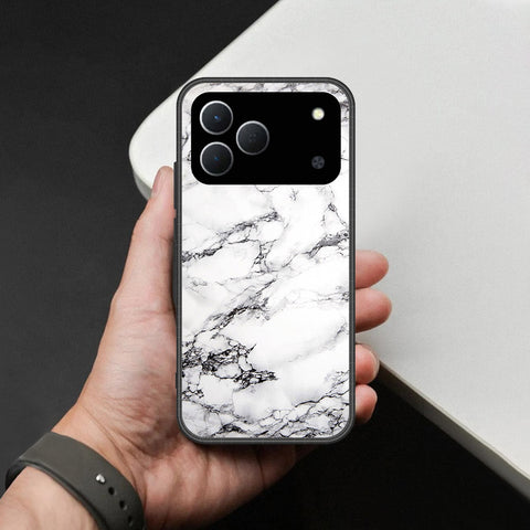 Tecno Spark 50 4G Cover - White Marble Series - HQ Premium Shine Durable Shatterproof Case