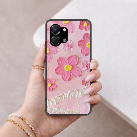 Tecno Spark Go 3 Cover - Floral Series - Design 2 - Pink - HQ Premium Shine Durable Shatterproof Case