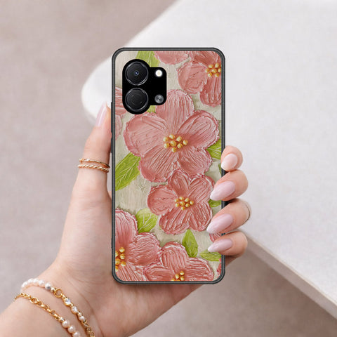 Tecno Spark Go 3 Cover - Floral Series - Design 9 - Pink & Green - HQ Premium Shine Durable Shatterproof Case