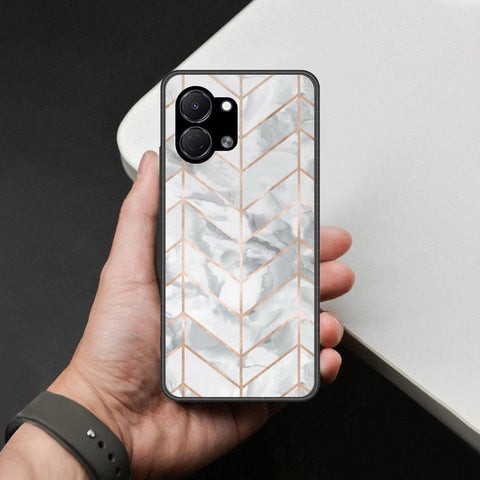 Tecno Spark Go 3 Cover - White Marble Series 2 - HQ Premium Shine Durable Shatterproof Case