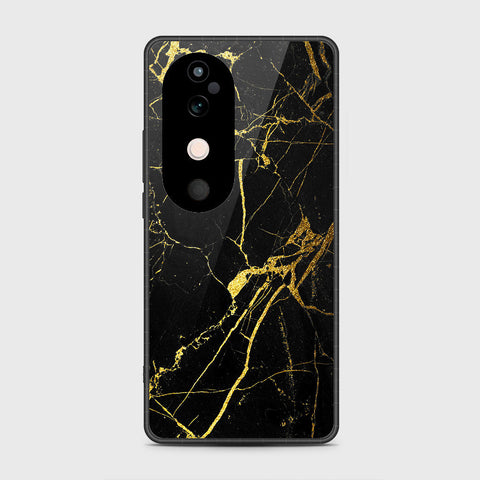 Vivo V40 - Black Marble Series - HQ Premium Shine Durable Shatterproof Case