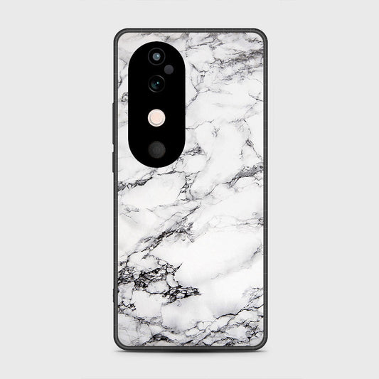 Vivo V40 - White Marble Series - HQ Premium Shine Durable Shatterproof Case (Fast Delivery)