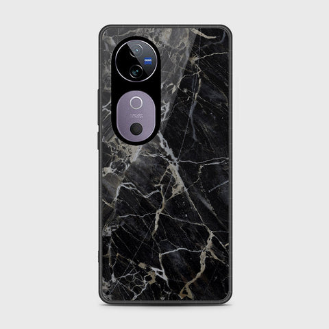 Vivo V40 Pro - Black Marble Series - HQ Premium Shine Durable Shatterproof Case