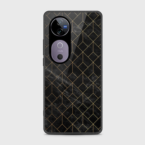 Vivo V40 - Black Marble Series - HQ Premium Shine Durable Shatterproof Case