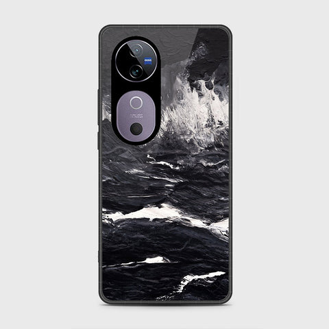 Vivo V40 Pro - Black Marble Series - HQ Premium Shine Durable Shatterproof Case