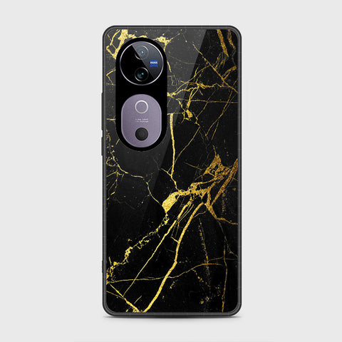 Vivo V40 Pro - Black Marble Series - HQ Premium Shine Durable Shatterproof Case