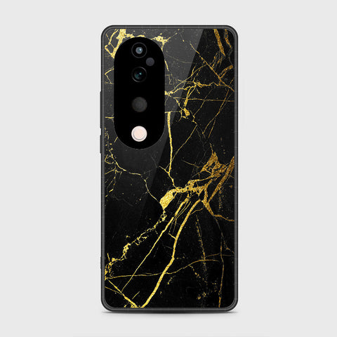 Vivo V40 Pro - Black Marble Series - HQ Premium Shine Durable Shatterproof Case
