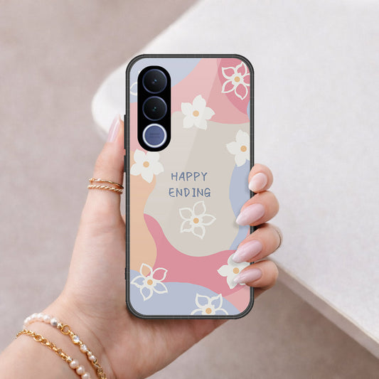 vivo V70 FE Cover - Happy Series - HQ Ultra Shine Premium Infinity Glass Soft Silicon Borders Case