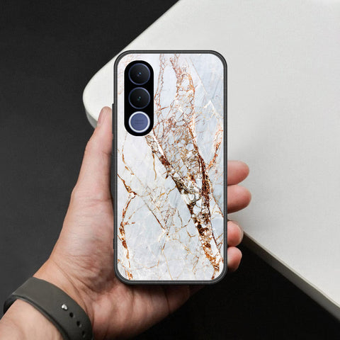 vivo V70 FE Cover - White Marble Series - HQ Premium Shine Durable Shatterproof Case