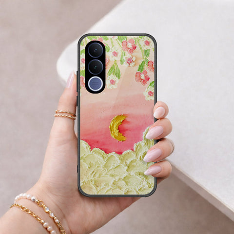 vivo V70 FE Cover - Floral Series - Design 7 - Pink & Yellow - HQ Premium Shine Durable Shatterproof Case