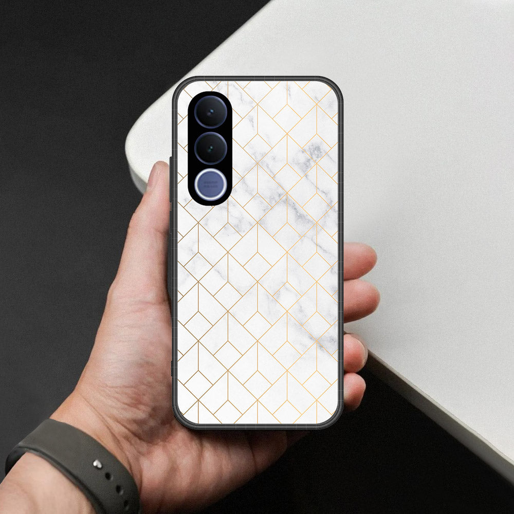 vivo V70 FE Cover - White Marble Series 2 - HQ Premium Shine Durable Shatterproof Case