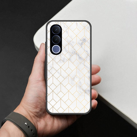 vivo V70 FE Cover - White Marble Series 2 - HQ Premium Shine Durable Shatterproof Case
