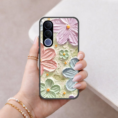 vivo V70 FE Cover - Floral Series - Design 15 - Blue & Green - HQ Premium Shine Durable Shatterproof Case