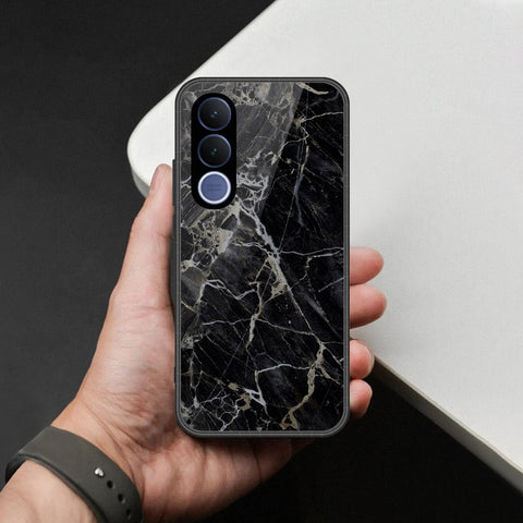 vivo V70 FE Cover - Black Marble Series - HQ Premium Shine Durable Shatterproof Case