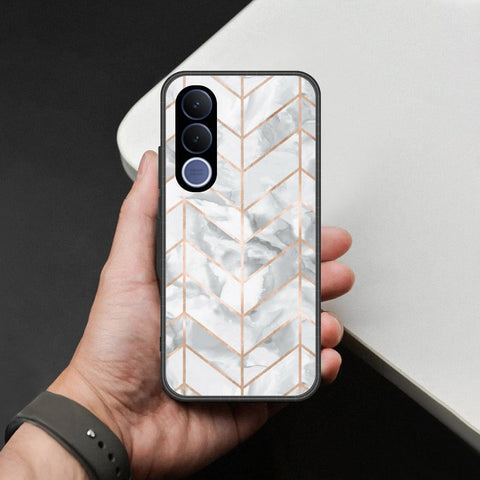 vivo V70 FE Cover - White Marble Series 2 - HQ Premium Shine Durable Shatterproof Case