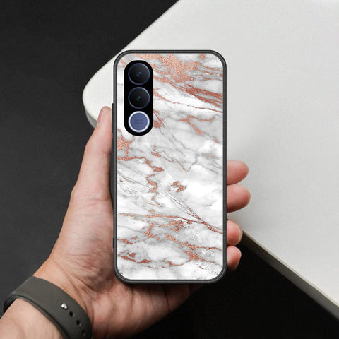 vivo V70 FE Cover - White Marble Series 2 - HQ Premium Shine Durable Shatterproof Case