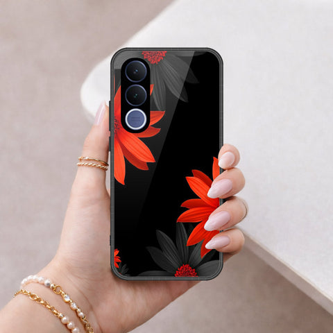 vivo V70 FE Cover - Floral Series 2 - HQ Ultra Shine Premium Infinity Glass Soft Silicon Borders Case