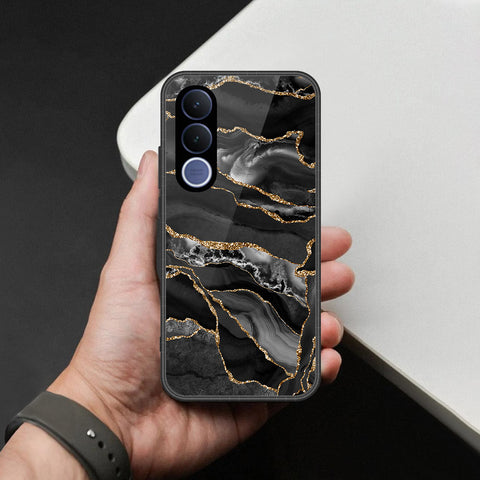 vivo V70 FE Cover - Black Marble Series - HQ Premium Shine Durable Shatterproof Case