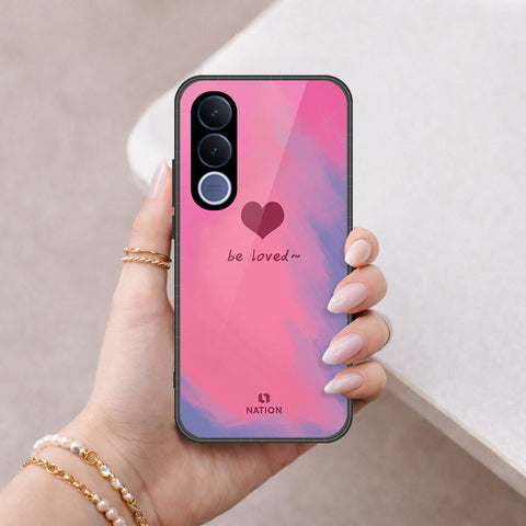 vivo V70 FE Cover - Onation Heart Series - HQ Ultra Shine Premium Infinity Glass Soft Silicon Borders Case