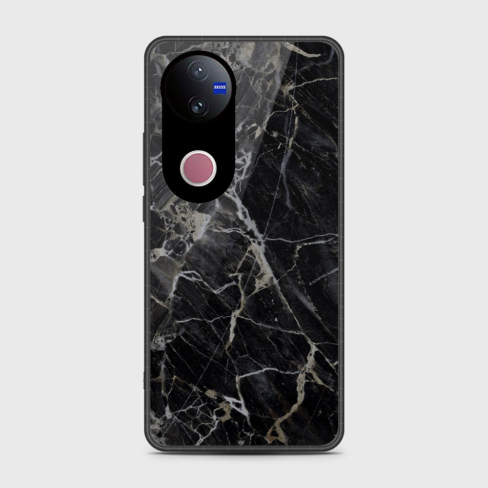 Vivo V50 - Black Marble Series - HQ Premium Shine Durable Shatterproof Case