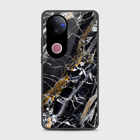 Vivo V50 - Black Marble Series - HQ Premium Shine Durable Shatterproof Case