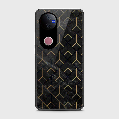 Vivo V50 - Black Marble Series - HQ Premium Shine Durable Shatterproof Case
