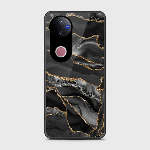 Vivo V50 - Black Marble Series - HQ Premium Shine Durable Shatterproof Case