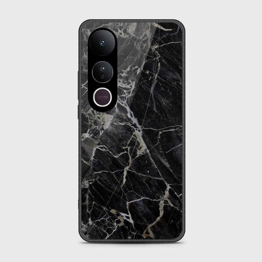 Vivo V50 Lite - Black Marble Series - HQ Premium Shine Durable Shatterproof Case