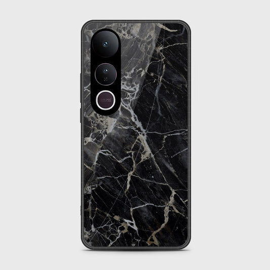 Vivo V50 Lite - Black Marble Series - HQ Premium Shine Durable Shatterproof Case