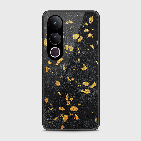 Vivo V50 Lite - Black Marble Series - HQ Premium Shine Durable Shatterproof Case
