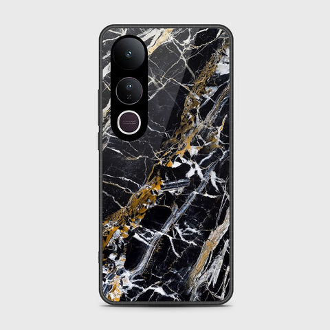 Vivo V50 Lite - Black Marble Series - HQ Premium Shine Durable Shatterproof Case
