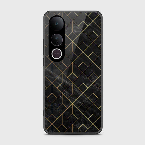 Vivo V50 Lite - Black Marble Series - HQ Premium Shine Durable Shatterproof Case