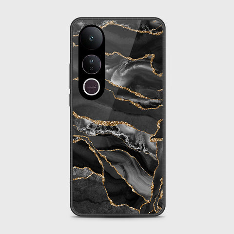 Vivo V50 Lite - Black Marble Series - HQ Premium Shine Durable Shatterproof Case