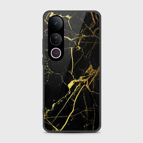 Vivo V50 Lite - Black Marble Series - HQ Premium Shine Durable Shatterproof Case