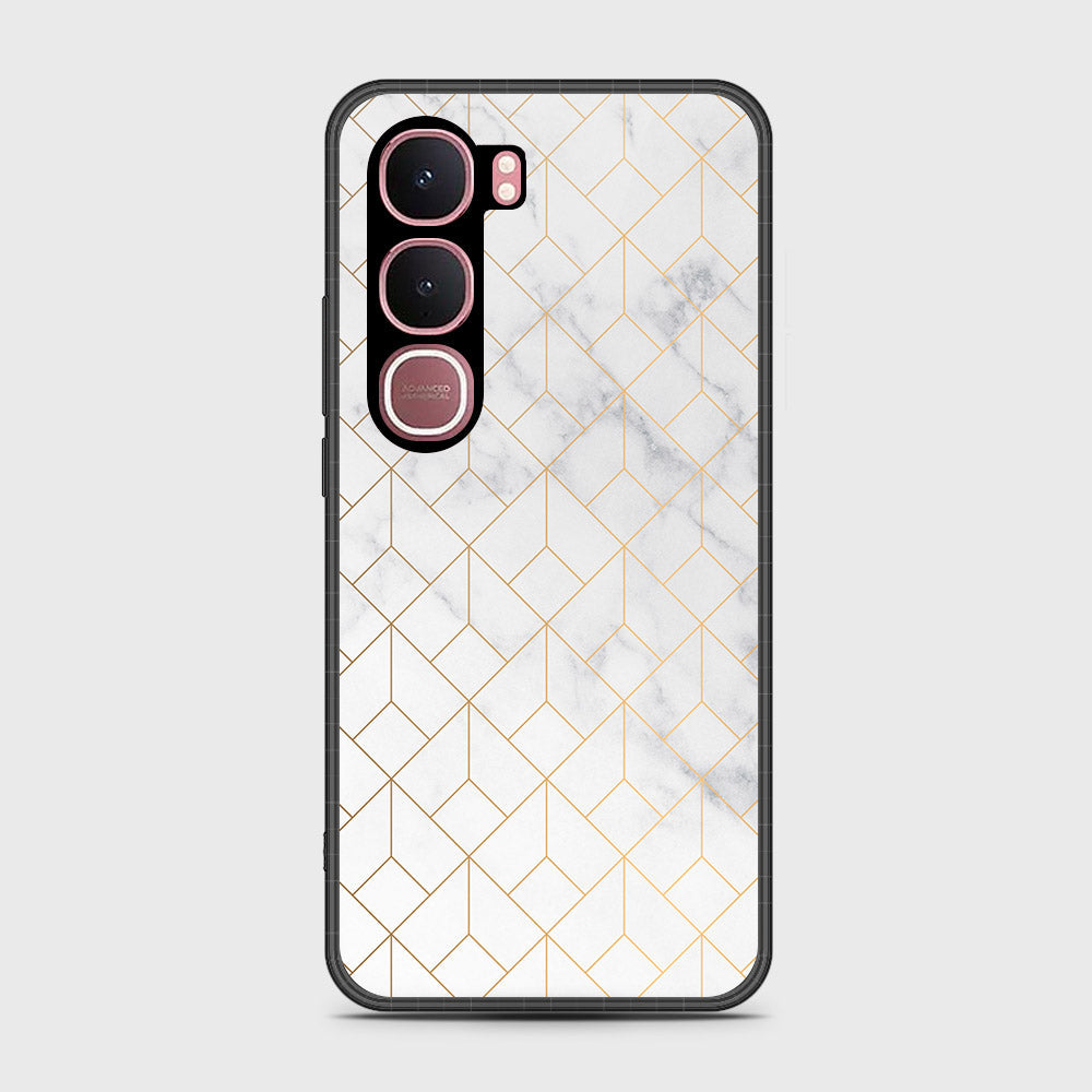 Vivo Y31 5G - White Marble Series 2 - HQ Ultra Shine Premium Infinity Glass Soft Silicon Borders Case