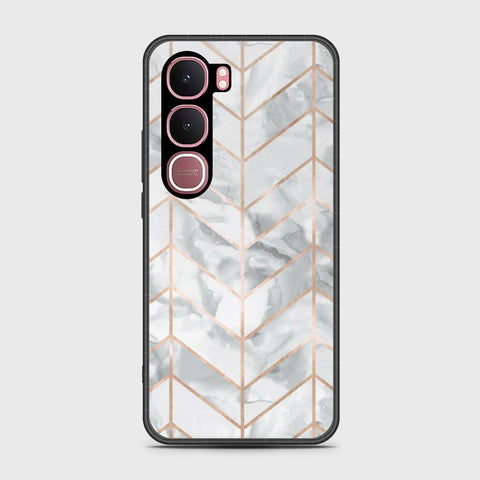 Vivo Y31 5G - White Marble Series 2 - HQ Ultra Shine Premium Infinity Glass Soft Silicon Borders Case