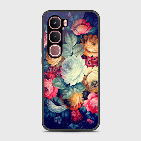 Vivo Y31 5G - Floral Series 2 - HQ Ultra Shine Premium Infinity Glass Soft Silicon Borders Case