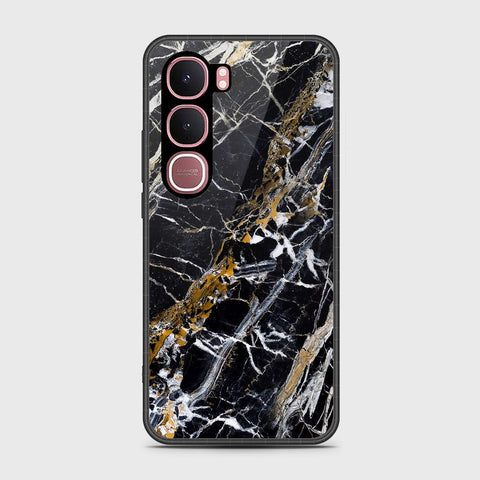 Vivo Y31 5G - Black Marble Series - HQ Ultra Shine Premium Infinity Glass Soft Silicon Borders Case